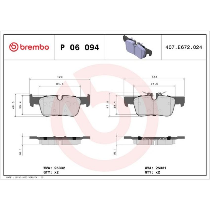 Brembo KT04312 Brembo low-met brake pad and UV coated solid  brake disc kit