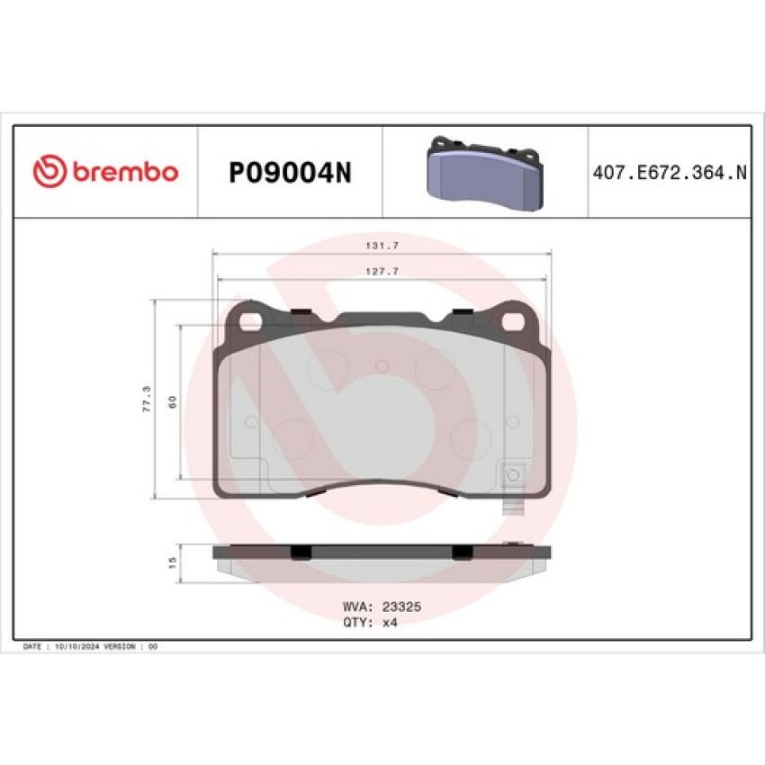 Brembo KT00633 Brembo ceramic brake pad and UV coated PVT  brake disc kit