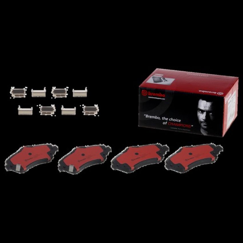 Brembo KT00776 Brembo ceramic brake pad and UV coated vented  brake disc kit
