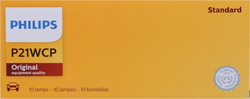 Philips P21WCP Philips Standard Minature P21W Pack of 10