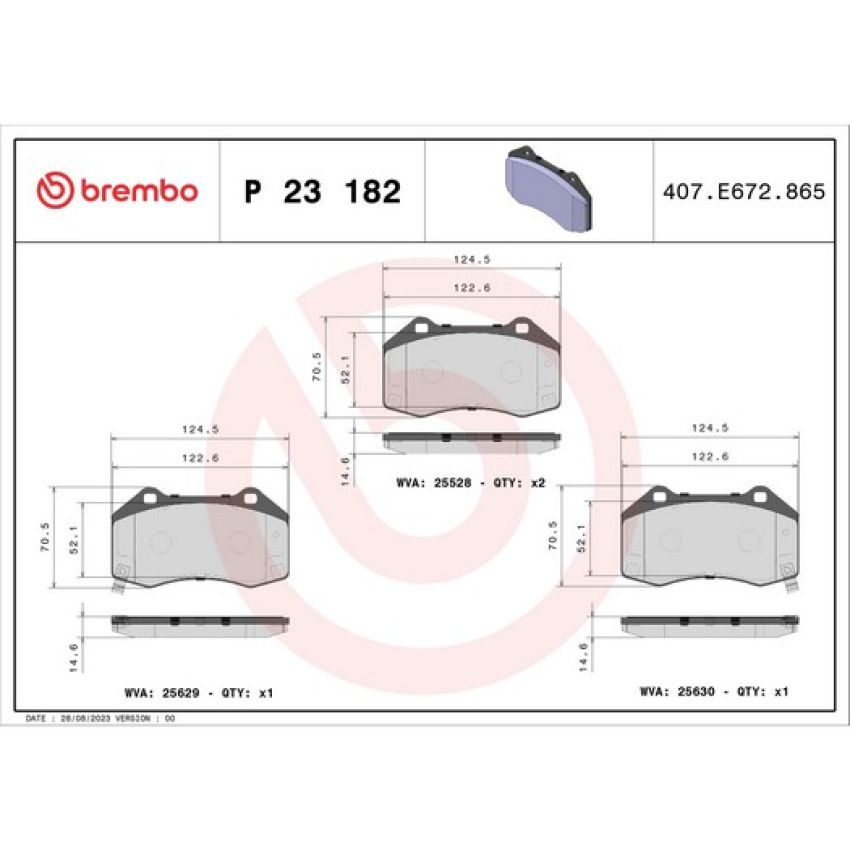 Brembo KT04333 Brembo low-met brake pad and UV coated PVT  brake disc kit