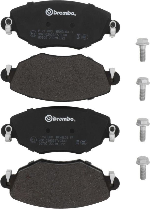 Brembo KT04235 Brembo low-met brake pad and UV coated vented  brake disc kit