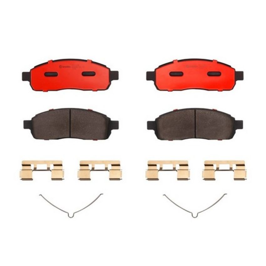 Brembo KT00542 Brembo ceramic brake pad and UV coated vented  brake disc kit