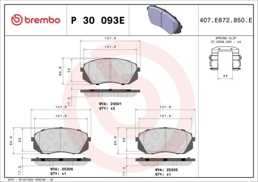 Brembo KT08014 Beyond EV Kit Disc-Pad