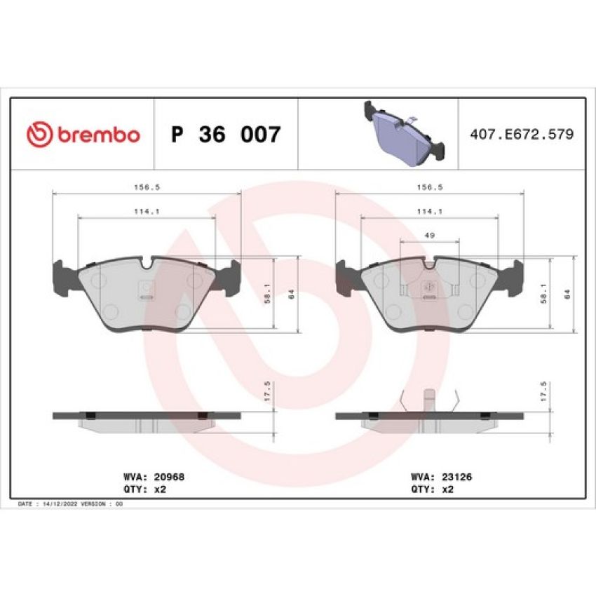 Brembo KT04270 Brembo low-met brake pad and UV coated vented  brake disc kit