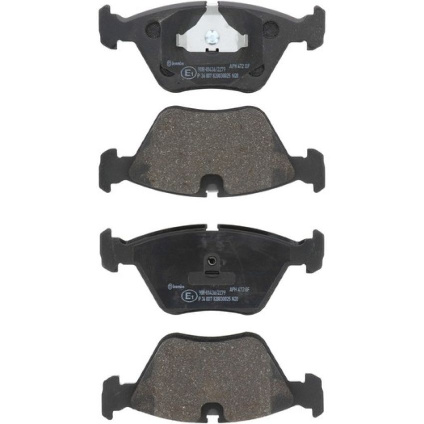 Brembo KT04270 Brembo low-met brake pad and UV coated vented  brake disc kit