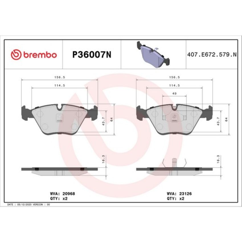 Brembo KT00720 Brembo ceramic brake pad and UV coated vented  brake disc kit