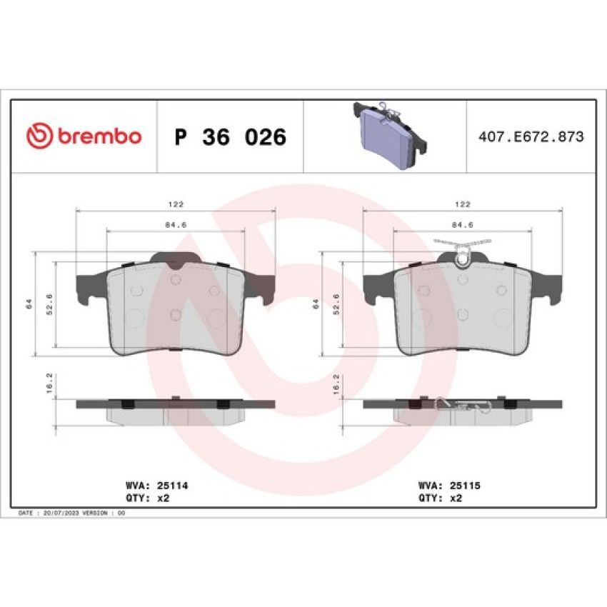 Brembo KT04516 Brembo low-met brake pad and UV coated PVT  brake disc kit