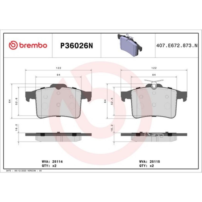 Brembo KT00C16 Brembo ceramic brake pad and UV coated PVT  brake disc kit