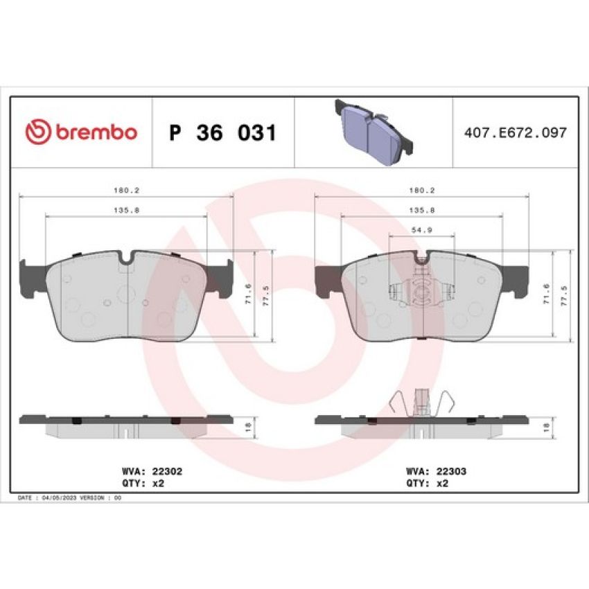 Brembo KT04358 Brembo low-met brake pad and UV coated PVT  brake disc kit