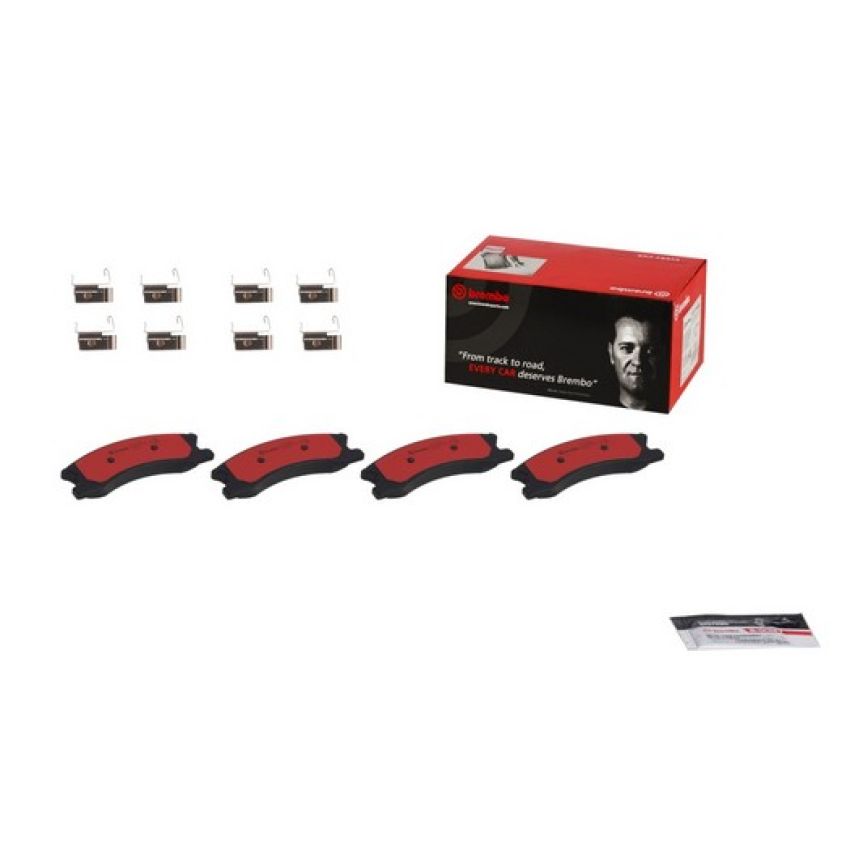 Brembo KT00854 Brembo ceramic brake pad and UV coated vented  brake disc kit