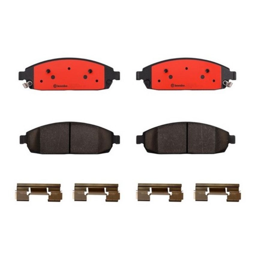 Brembo KT00960 Brembo ceramic brake pad and UV coated vented  brake disc kit