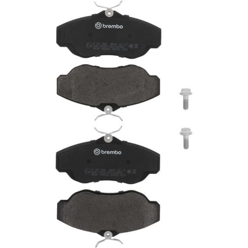 Brembo KT04204 Brembo low-met brake pad and UV coated vented  brake disc kit