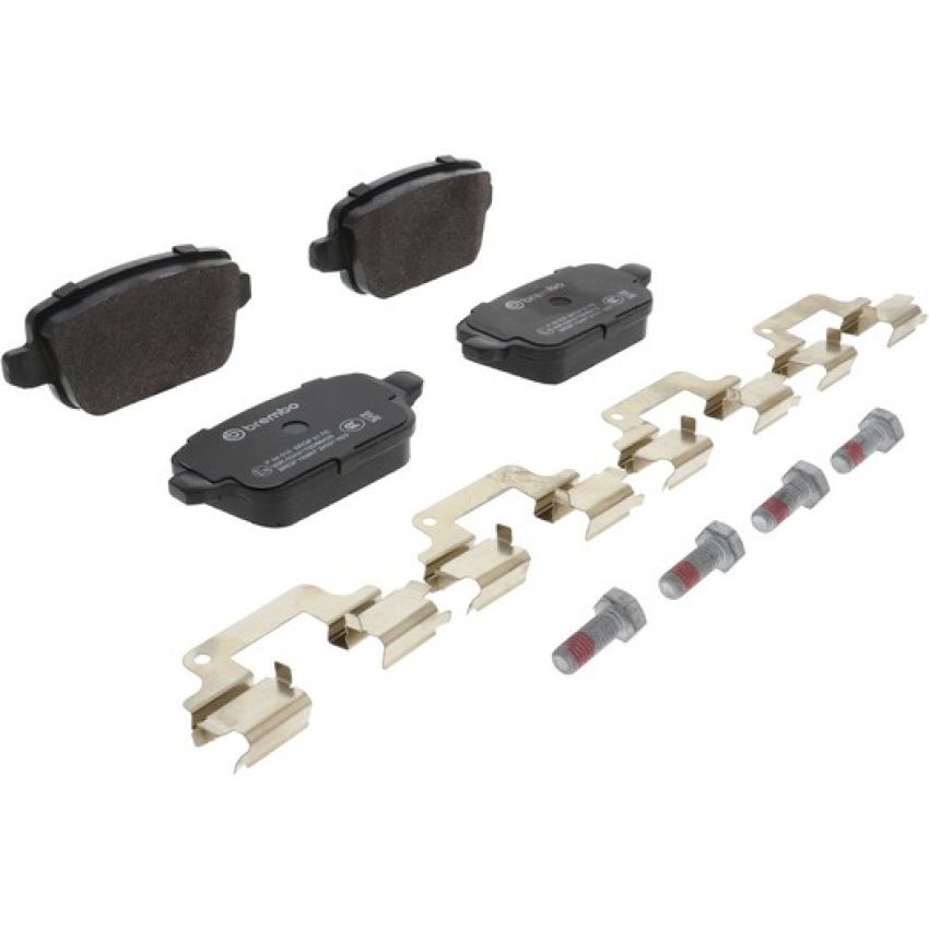 Brembo KT04214 Brembo low-met brake pad and UV coated vented  brake disc kit
