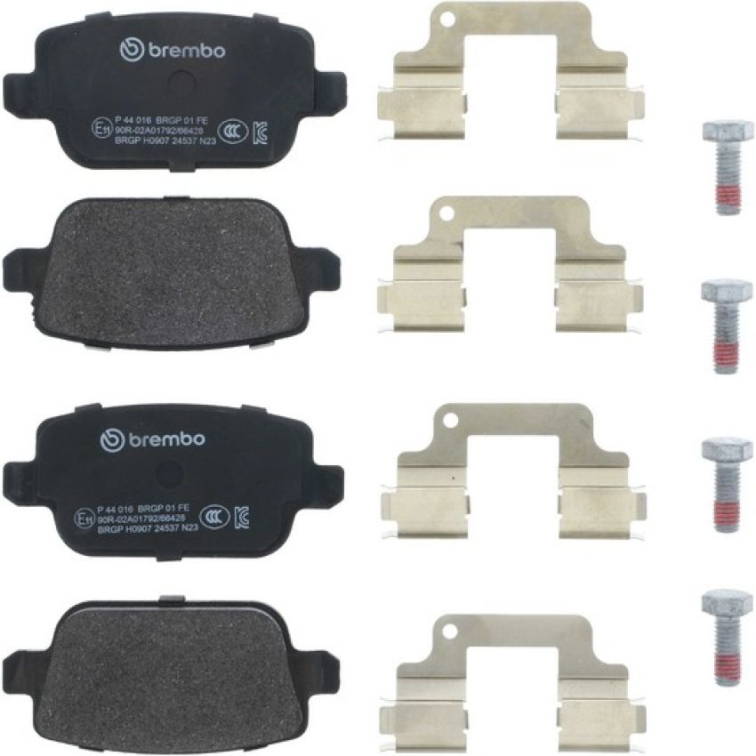 Brembo KT04214 Brembo low-met brake pad and UV coated vented  brake disc kit