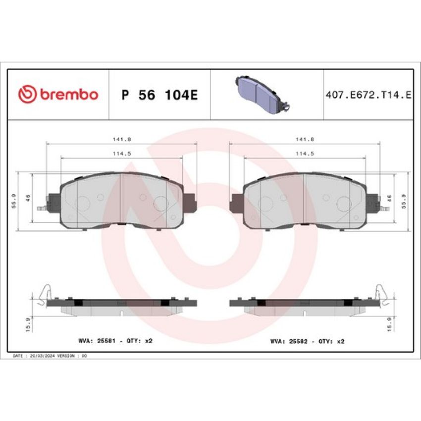 Brembo KT08019 Beyond EV Kit Disc-Pad