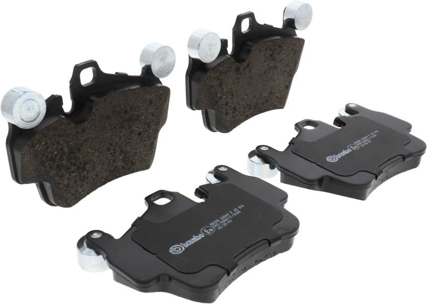 Brembo KT04282 Brembo low-met brake pad and UV coated PVT drilled brake disc kit