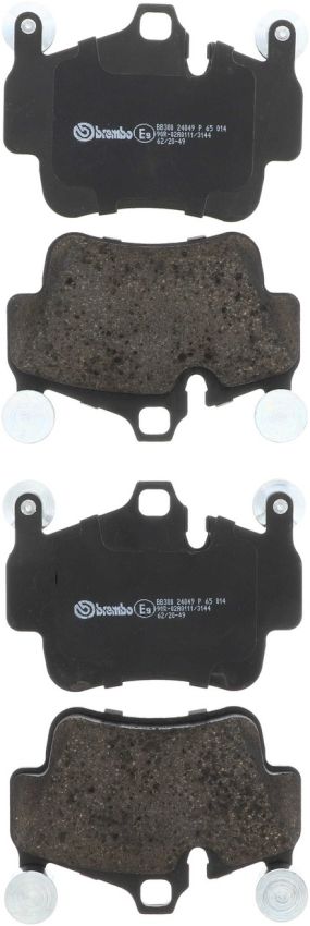 Brembo KT04282 Brembo low-met brake pad and UV coated PVT drilled brake disc kit