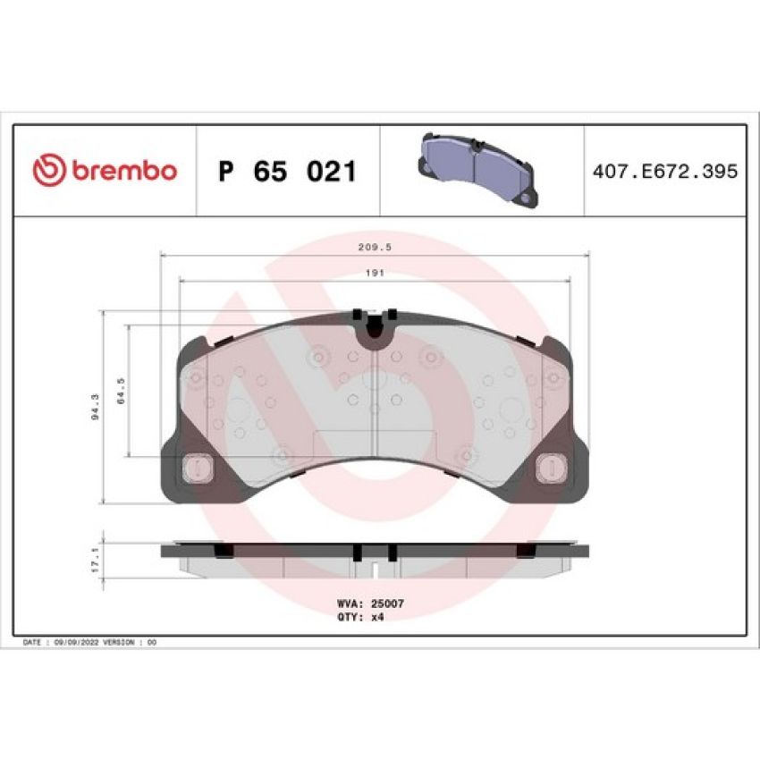 Brembo KT04332 Brembo low-met brake pad and UV coated PVT  brake disc kit