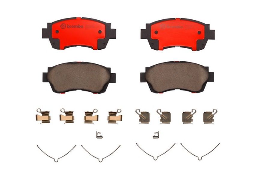 Brembo KT00456 Brembo ceramic brake pad and UV coated vented  brake disc kit