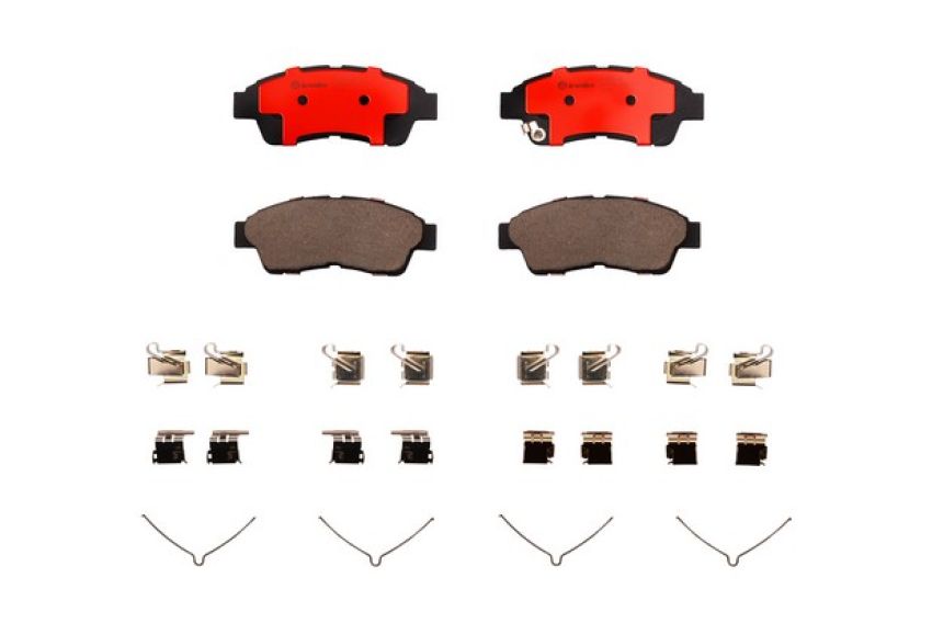 Brembo KT00458 Brembo ceramic brake pad and UV coated vented  brake disc kit