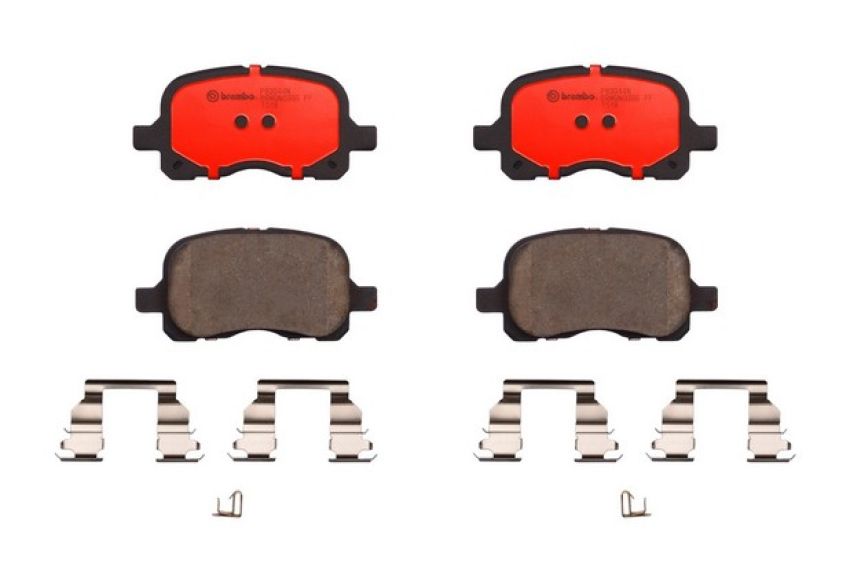 Brembo KT00548 Brembo ceramic brake pad and UV coated vented  brake disc kit