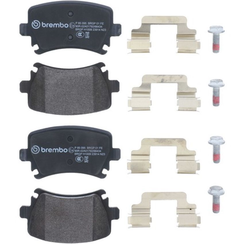 Brembo KTX4089 Brembo low-met brake pad and Xtra vented drilled brake disc kit