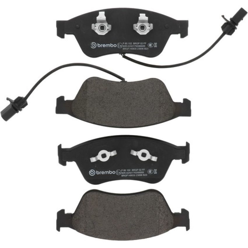 Brembo KT04231 Brembo low-met brake pad and UV coated vented  brake disc kit
