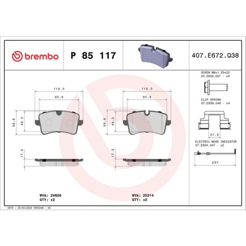 Brembo KT04426 Brembo low-met brake pad and UV coated PVT  brake disc kit