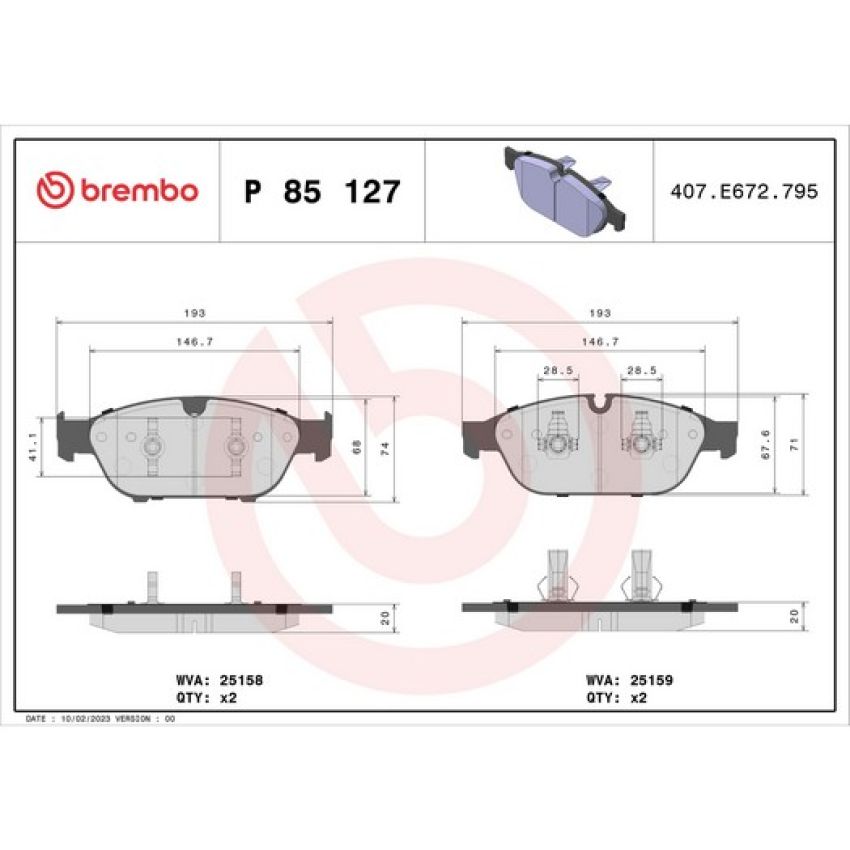 Brembo KT04014 Brembo low-met brake pad and UV coated PVT  brake disc kit