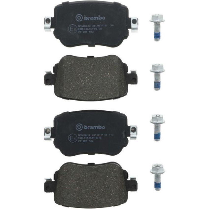 Brembo KT04340 Brembo low-met brake pad and UV coated solid  brake disc kit