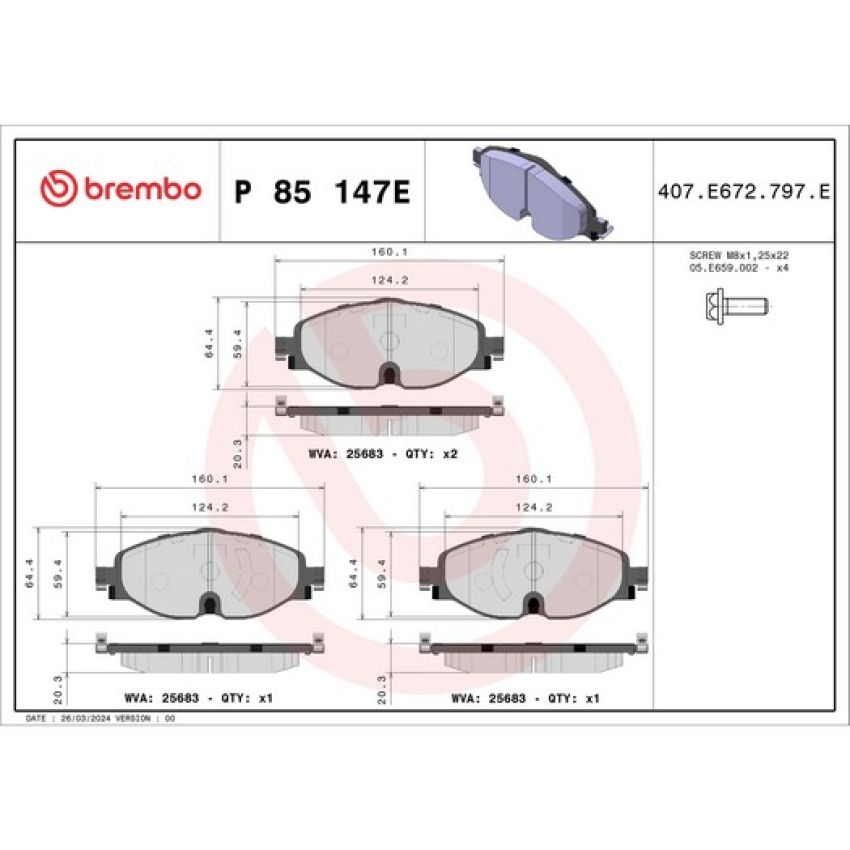 Brembo KT08024 Beyond EV Kit Disc-Pad
