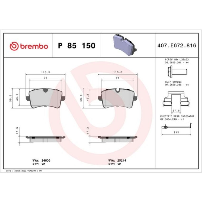 Brembo KT04485 Brembo low-met brake pad and UV coated PVT  brake disc kit