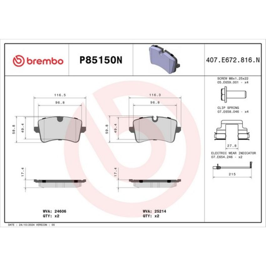 Brembo KT00A39 Brembo ceramic brake pad and UV coated PVT  brake disc kit