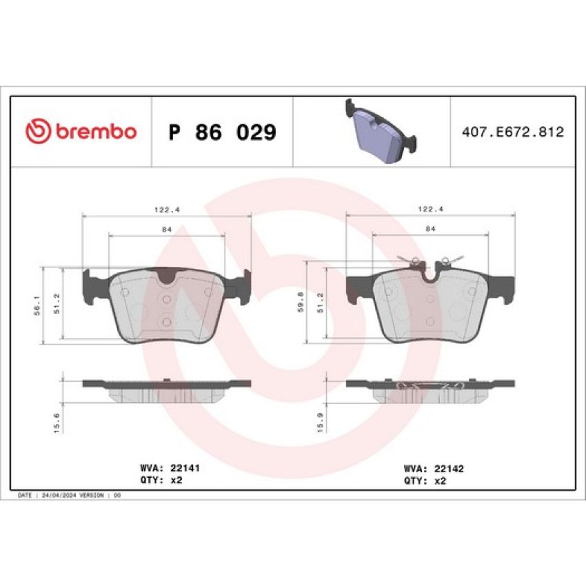 Brembo KT04313 Brembo low-met brake pad and UV coated PVT  brake disc kit