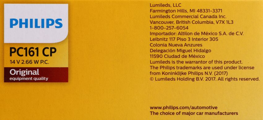 Philips PC161CP Philips Standard Miniature PC161 Pack of 10