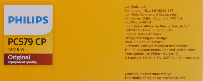 Philips PC579CP Philips Standard Miniature PC579 Pack of 10