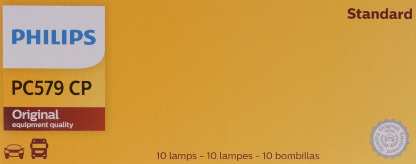 Philips PC579CP Philips Standard Miniature PC579 Pack of 10