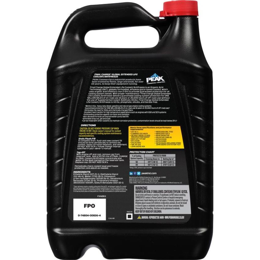 Peak FXA0B3 PK FINAL CHARGE GLOBAL FS EXT LIFE 1 GAL