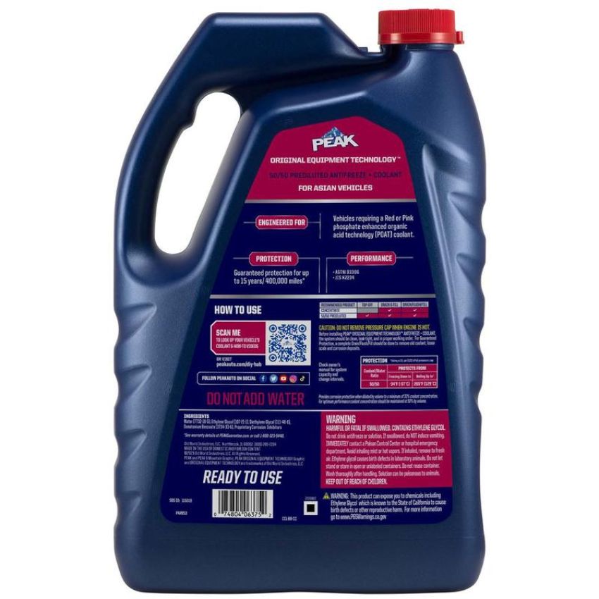 Peak PARB53 PEAK OET ASIAN RED/PNK 50/50 1 GALLON