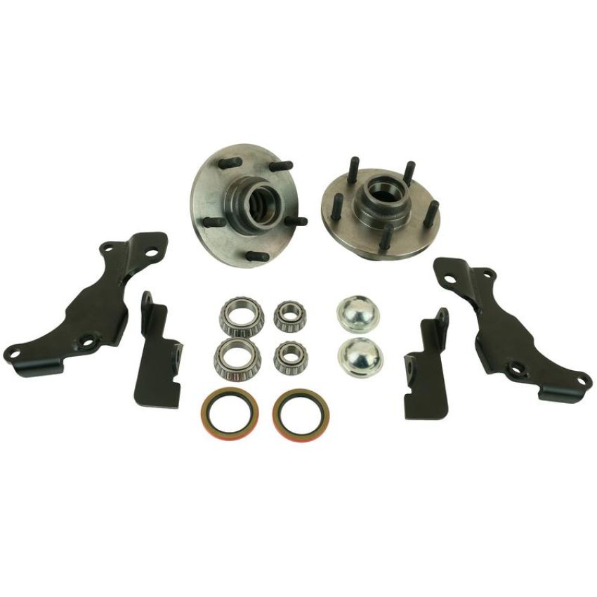 Ridetech 11529595 Front stock brake retention kit for 1963-1982 corvette. For use with TruTurn.