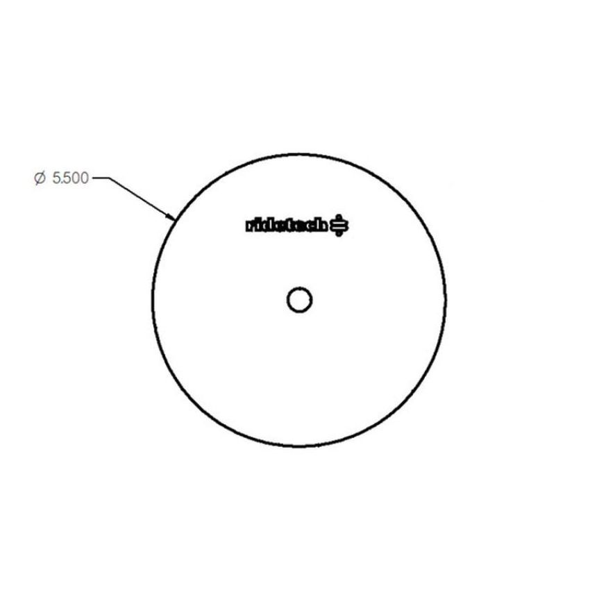 Ridetech 90000070 Air spring patten plate, centered, 1/8