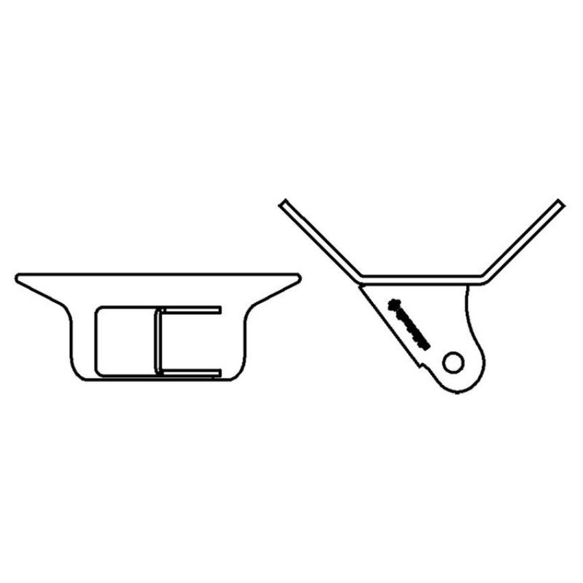 Ridetech 90000163 Tri link left frame bracket assembly, uncoated.