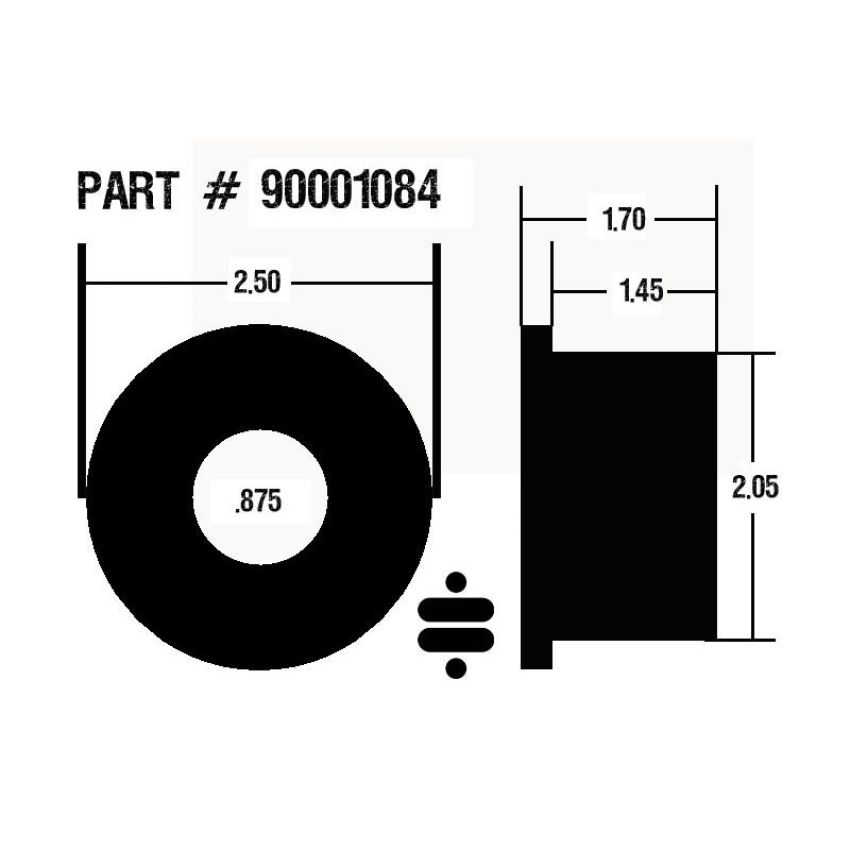 Ridetech 90001084 Large black polyurethane bushing half - 2
