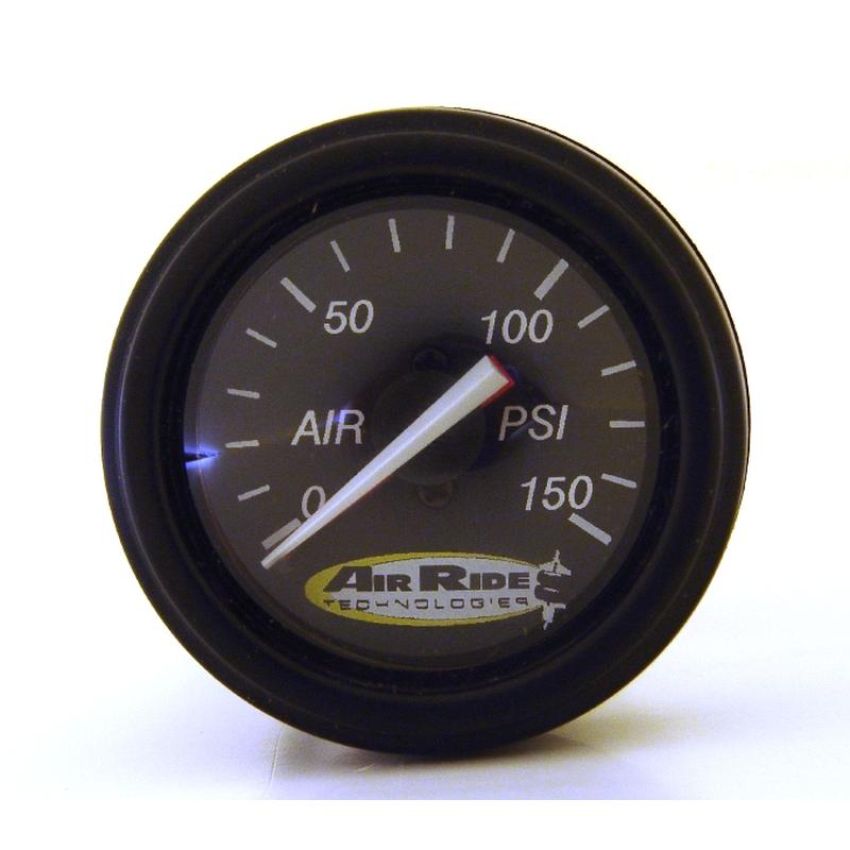 Ridetech 31960003 Air Pressure Gauge, Dual Needle, Black Face - 150psi.