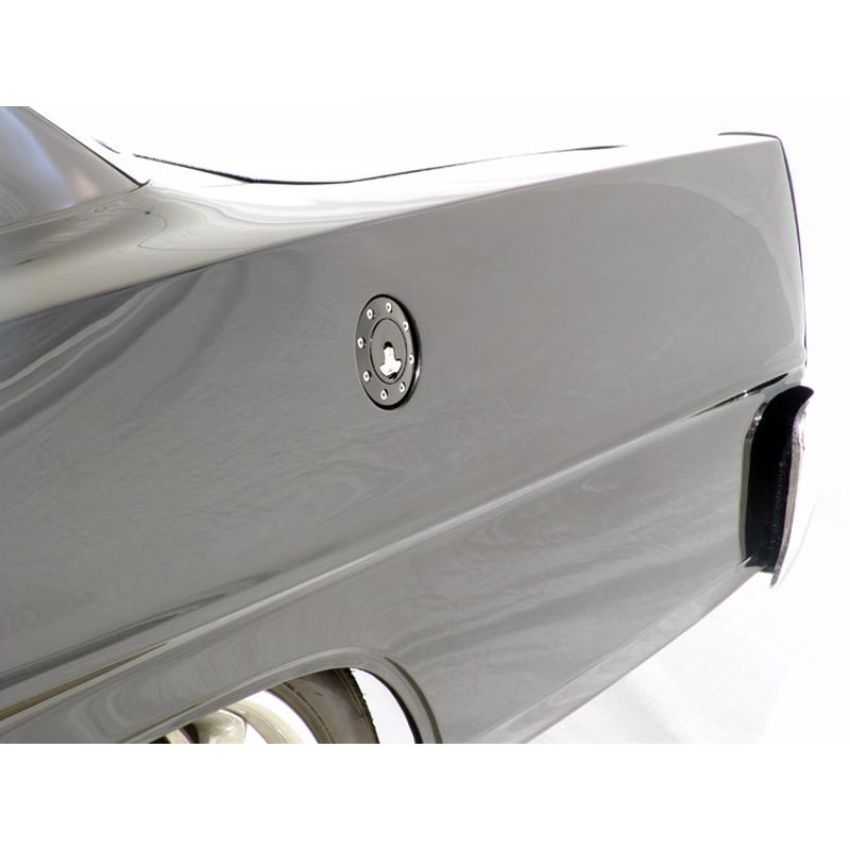 Ridetech 81000034 Billet aluminum gas cap, universal fit, locking, anodized Silver.