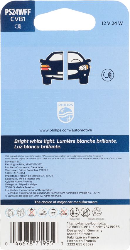 Philips PS24WFFCVB1 Philips CrystalVision Fog Bulb PS24W