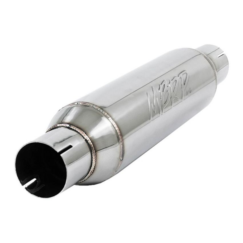 MBRP Exhaust R1012 Resonator; 2.5in. Inlet; Outlet; 16in. body; 20in. overall; T304