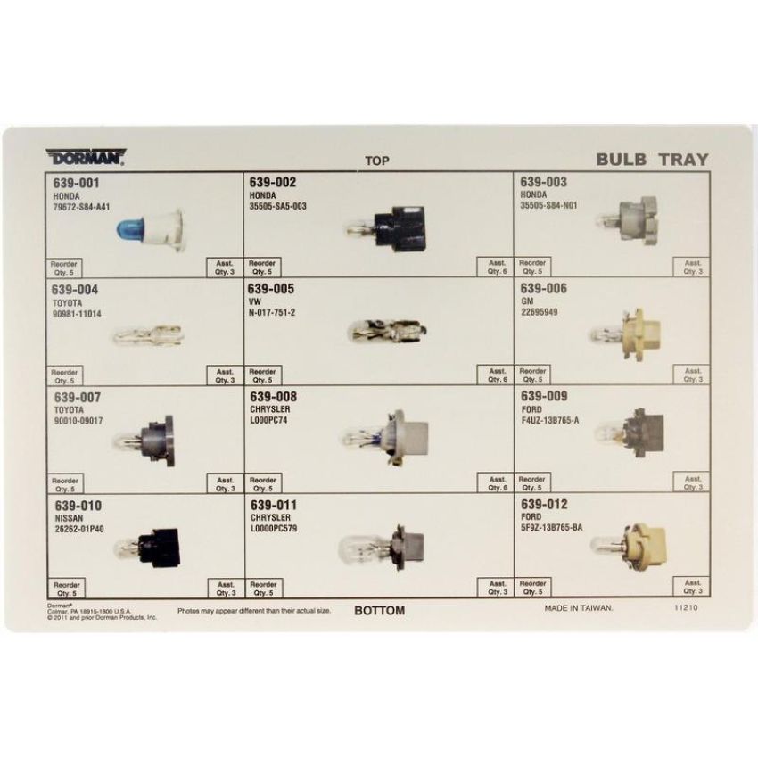 DORMAN 030-401 Interior Bulb Tray