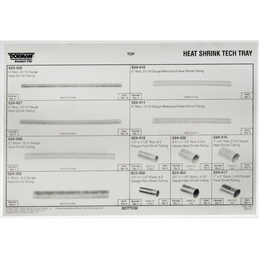 DORMAN 030-450 Heat Shrink Tech Tray 85 PC